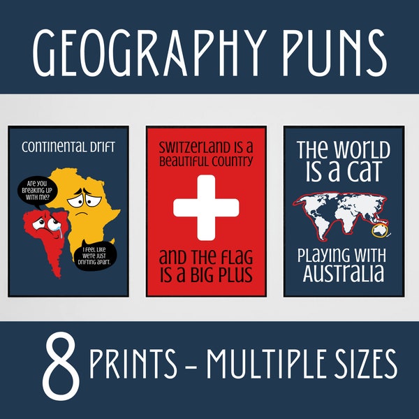 Geographie Klassenzimmer Dekor, Sozialkunde Poster, Geographie Wortspiele, Mittelschule Geographie Dekor, Geographie Lehrer Geschenk, lustige Geographie