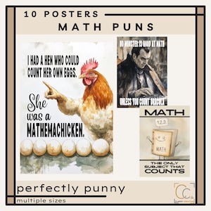 Mathematics Puns Funny Math Classroom Decor Math Jokes Posters High School Math Prints Middle School Math Decor Funny Boho Math