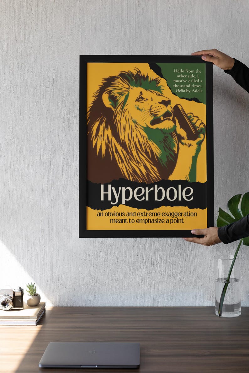 Literary Terms Poster Bundle: Figurative Language Posters Middle School ...