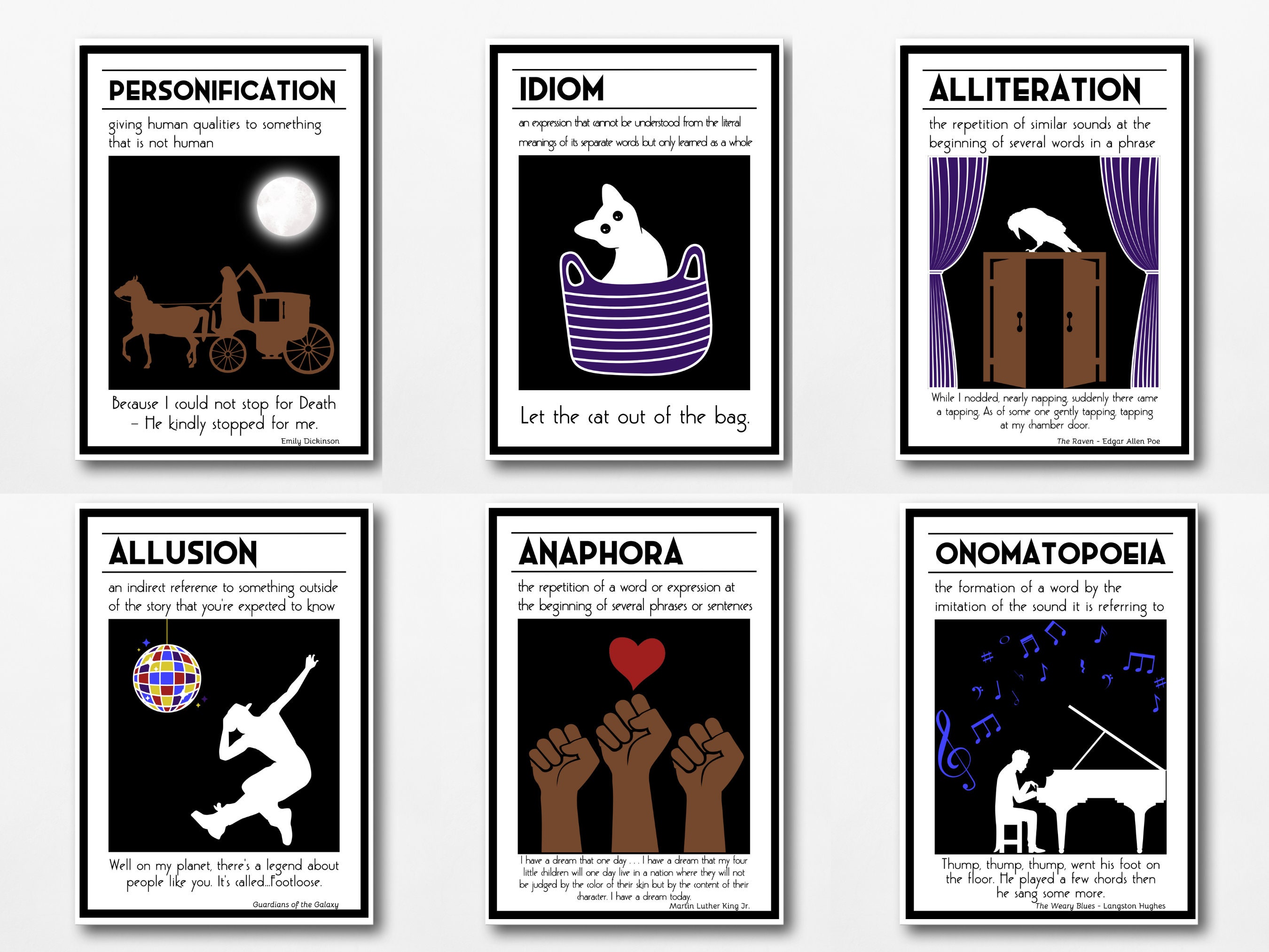 Literary Devices Poster Bundle: High School English Classroom Decor ...