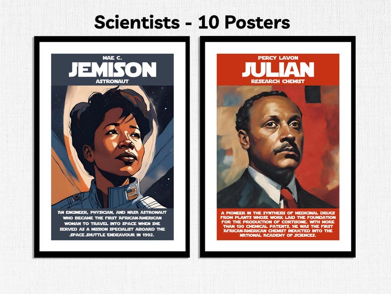 Black History Month Poster Bundle: Inspiring African American Leaders ...