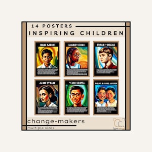 Change-making Children Posters Inspirational Young People Middle School Classroom Decor Middle School Posters Motivational Classroom Decor