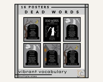 Dead Words Posters Middle School Writing English Classroom Decor Synonyms Middle School Posters Vocabulary Posters