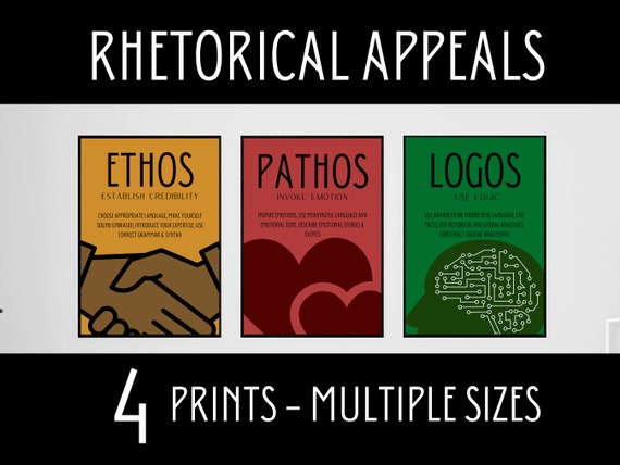 Rhetorical Appeals Ethos Pathos Logos English Classroom - Etsy
