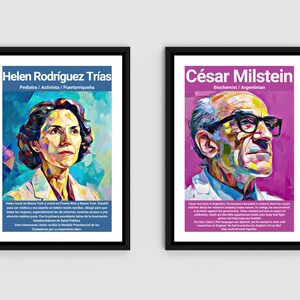 Hispanic Heritage Month Posters for Elementary Students: Famous Latino Scientists In Spanish Kids Science Classroom Decor Women in STEM image 7
