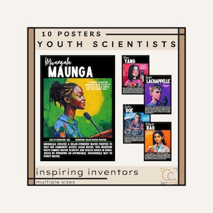 Young Inventors Science Classroom Posters: Inspiring Youth Inventions Inspirational Middle School Science STEM Leaders