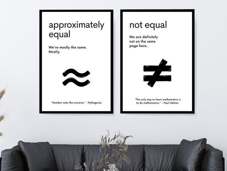 Weird Math Signs Math Symbols Posters: Funny Mathematics Classroom Poster Maths Addition ...