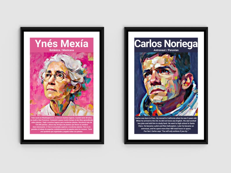 Hispanic Heritage Month Posters for Elementary Students: Famous Latino Scientists In Spanish Kids Science Classroom Decor Women in STEM image 6