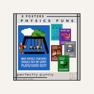 Physik Wortspiel Poster: Lustige Wissenschaft Klassenzimmer Poster High School Wissenschaft Witze