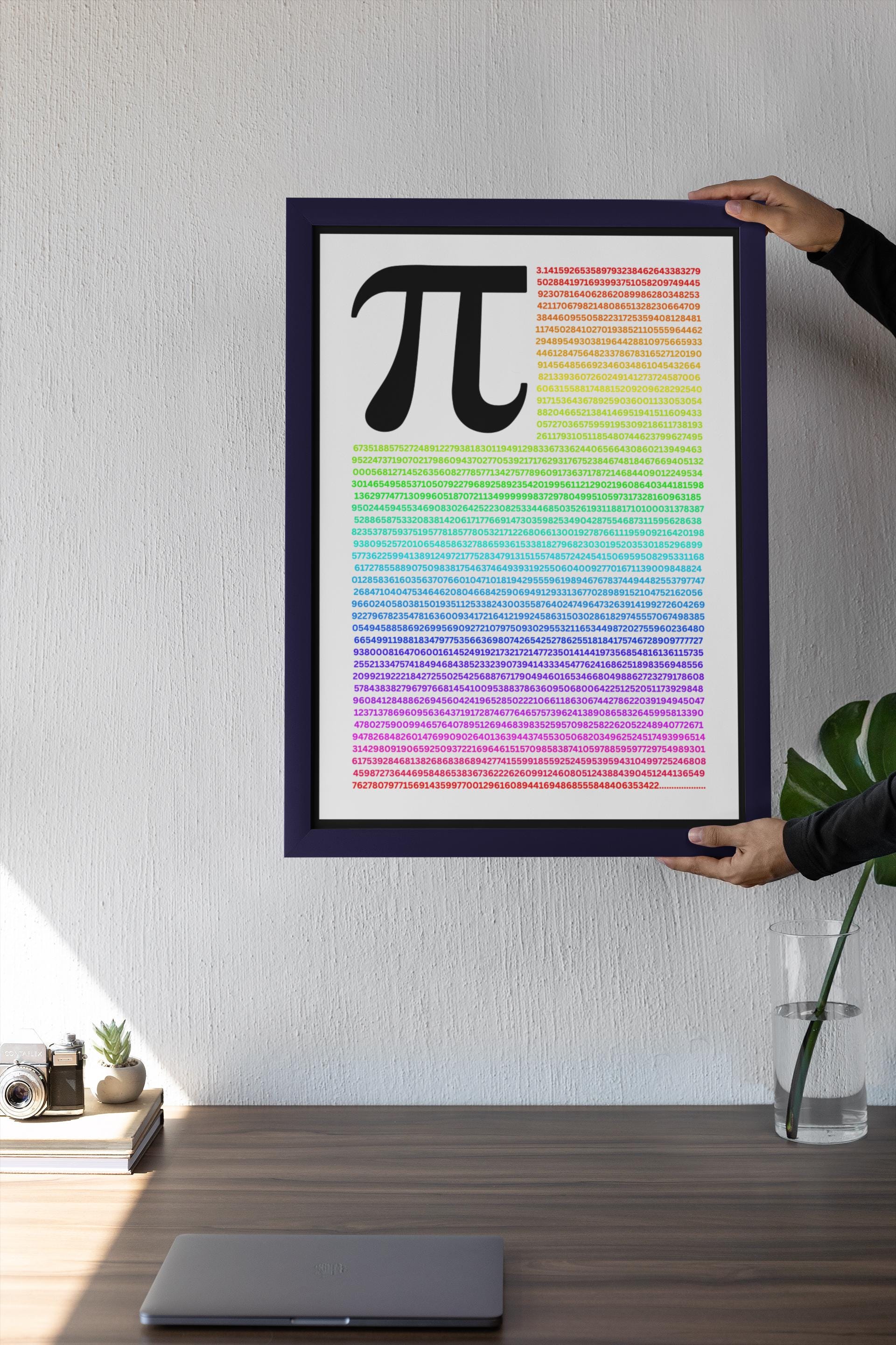 Pi Constant Math Poster: High School Mathematics Classroom Posters ...