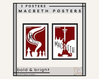 Macbeth Title Poster: High School English Classroom Decor (Digital Download)