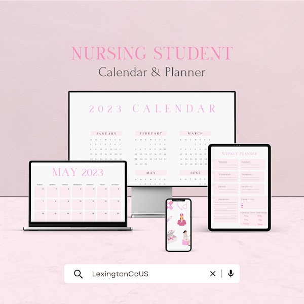 Nursing Planner Calendar Etsy