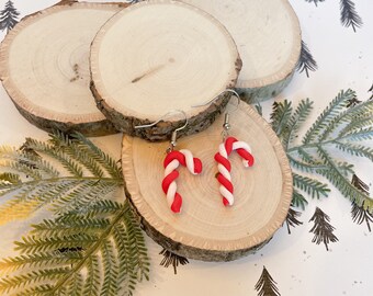 Candy cane earrings