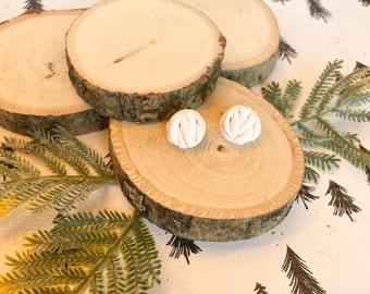 Thick knit sweater earrings