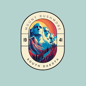 Mount Rushmore Sticker Travel Journal Sticker Cute Luggage Travel Gift Explorer Laptop Sticker