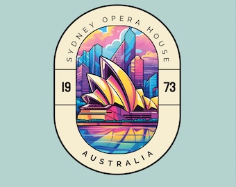 Sydney Opera House Sticker Australia Laptop Kindle Sticker Landmark Series Travel Sticker Gift for Her