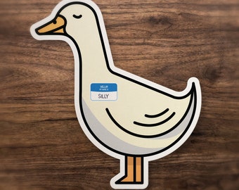 Silly Goose Hydroflask Funny Vinyl Sticker Water bottle Laptop Sticker Gift for