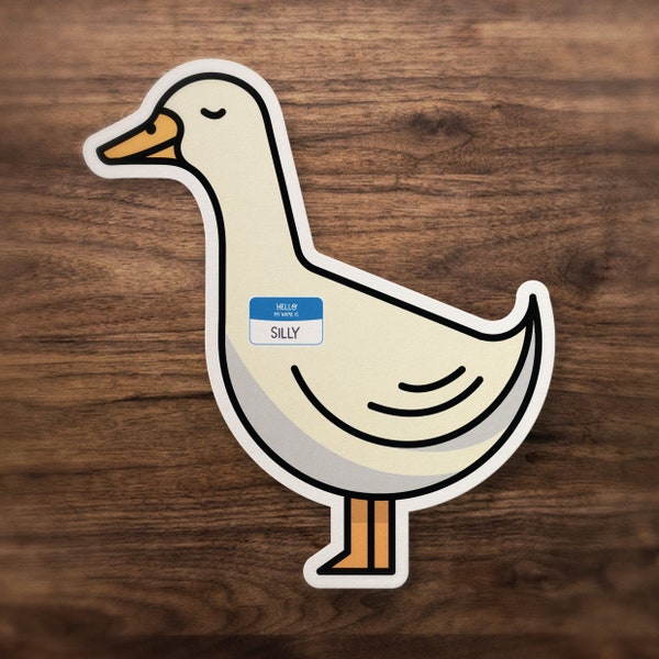 Silly Goose Hydroflask Funny Vinyl Sticker Water bottle Laptop Sticker Gift for