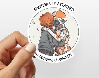 Emotionally Attached to Fictional Characters Personalized Kindle Stickers - Custom E-reader Decals - Bookish Vinyl Skin - Cute Literary Gift