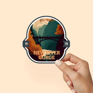New River Gorge Sticker, Virginia Sticker, Outdoor Sticker, National Park Explorer Laptop Sticker
