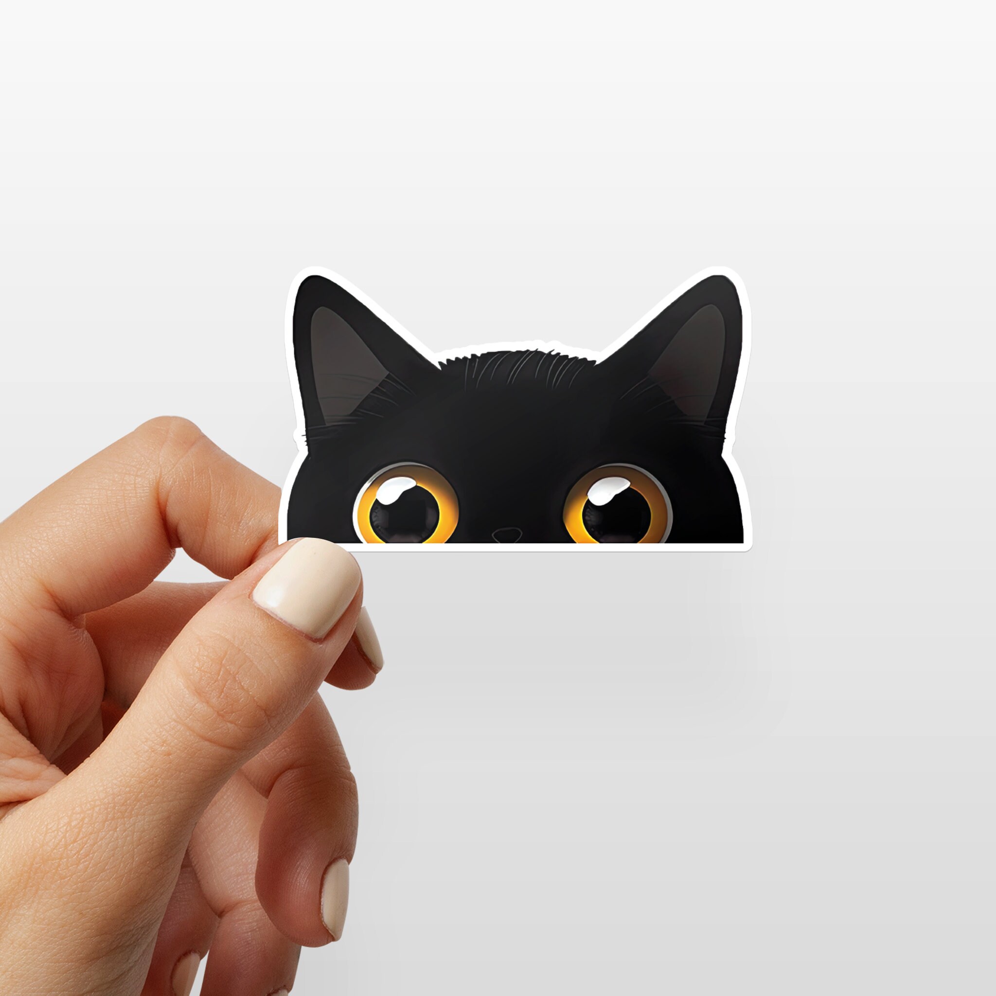 Funny Cat Sticker for Cat Lover - Etsy