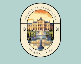 Palace of Versailles Luggage Travel Sticker Laptop Decal Travel Gift for Best friend Landmark Series