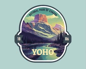 Yoho Canada Sticker National Park Explorer Laptop Sticker Canada Series Water-Resistant Vinyl Sticker