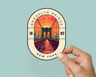Brooklyn Bridge Sticker Landmark Series New York Decal Travel Sticker Gift for Her