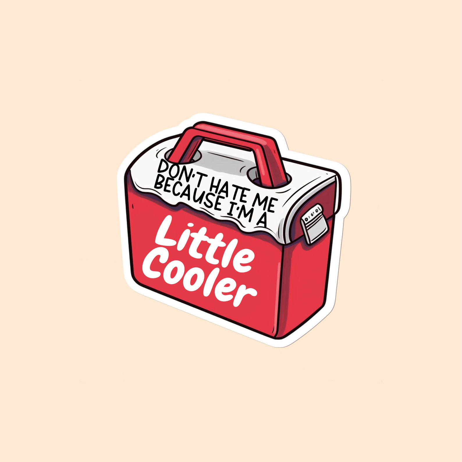 Little Cooler Vinyl Sticker, Vinyl Decal Sticker for Laptops, Toolbox ...