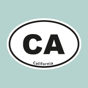 California State Oval Bumper Sticker Laptop Water Bottle Vinyl America USA