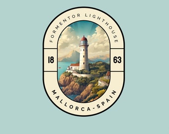 Formentor Lighthouse Spain Sticker Mallorca Spain Travel Gift Kindle Landmark Series Laptop Car Decal