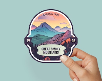 Great Smoky Mountains National Park Explorer Laptop Sticker, Hydroflask Water-Resistant Vinyl Sticker, US National Park Decal