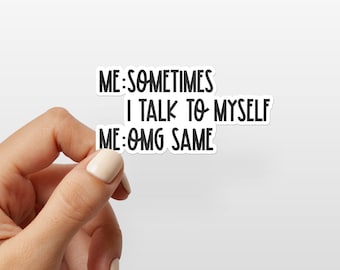 Minimalist Meme Sarcastic stickers Mirror Adult - Waterproof Die Cut Funny Stickers