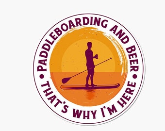 Paddle Boarding Sticker- Paddle Board Decal-Stand Up Paddle Sticker- Paddle board Gift- Outdoor Adventure