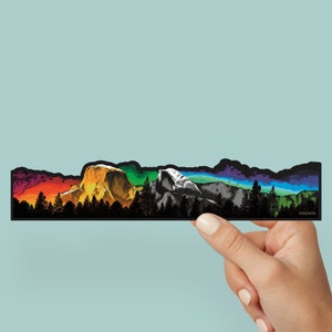 Yosemite National Park Water Bottle Wrap Sticker 2&quot;x10&quot; Laptop Water Bottle Kindle Decal