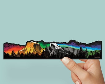 Yosemite National Park Water Bottle Wrap Sticker 2"x10" Laptop Water Bottle Kindle Decal