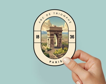 Arc De Triomphe Paris Sticker Luggage Travel Bumper Sticker Water Bottle Kindle Decal Bridge Sticker