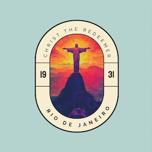 Rio De Janeiro Sticker Brazil Travel Sticker Laptop Christ the Redeemer Gift for Best friend Bella Landmark Series