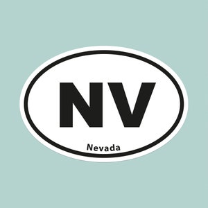 Nevada State Oval Bumper Sticker Laptop Water Bottle Vinyl America USA