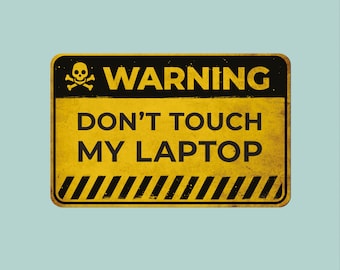 Funny Laptop Sticker Don't Touch Kindle Sticker Book Nerd Sticker, Kindle Decal