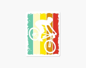 Vélo de montagne, autocollant de motard, autocollant de vinyle d'amant de vélo, décalque de vinyle, cadeau d'amant de vélo, autocollant d'équitation de vélo