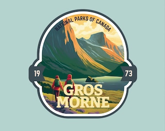 Gros Morne Canada Sticker Travel Journal Sticker Cute Luggage National Park Explorer Laptop Sticker