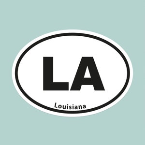 Louisiana State Oval Bumper Sticker Laptop Water Bottle Vinyl America USA