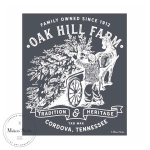 Oak Hill Tree Farm - Mesh Stencil 11x10  reusable adhesive transfer / stencil