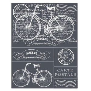 Carte Postale - Mesh Stencil 8.5x11 reusable adhesive transfer / stencil