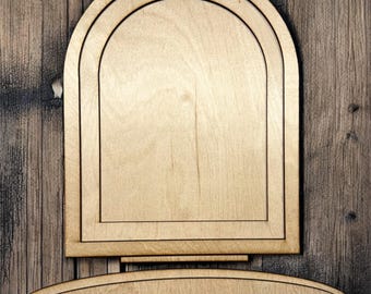 Arch frame shelf sitter DIY Wood cut out kit great for decopauge #654