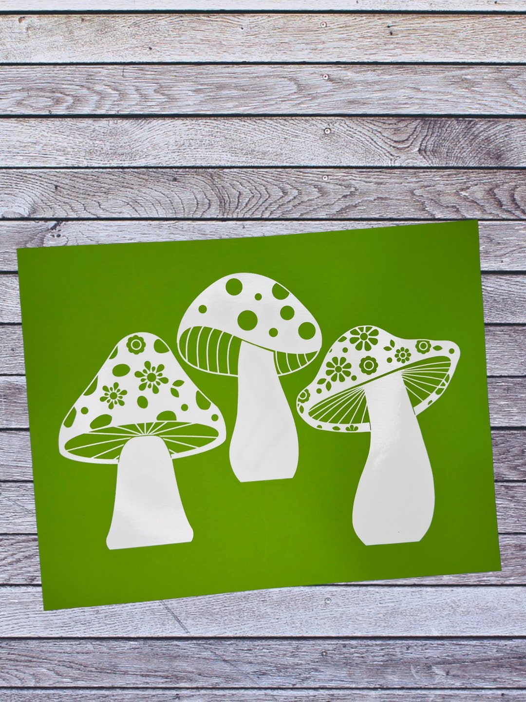 Stencil and / or Wood Cut Outs Funky Mushrooms 8.5X11 Reusable Etsy