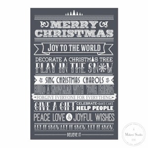 Christmas To Do List - Mesh Stencil - 12x18  reusable adhesive transfer / stencil