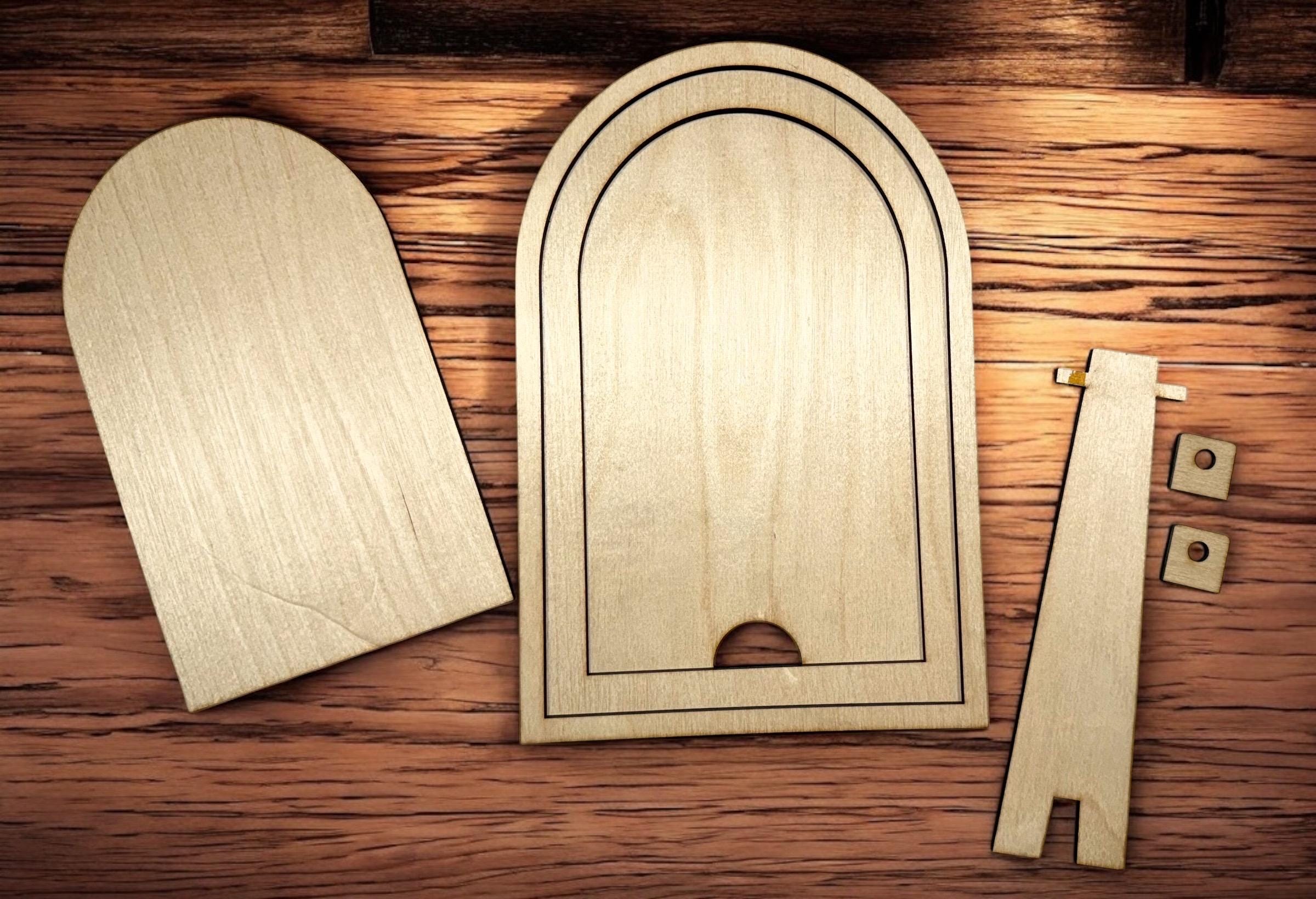 Arch frame INTERCHANGEABLE shelf sitter DIY Wood cut out kit with one blank insert #967