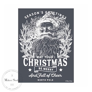 Christmas Santa Saint Nicholas - Mesh Stencil 12x18  reusable adhesive transfer / stencil